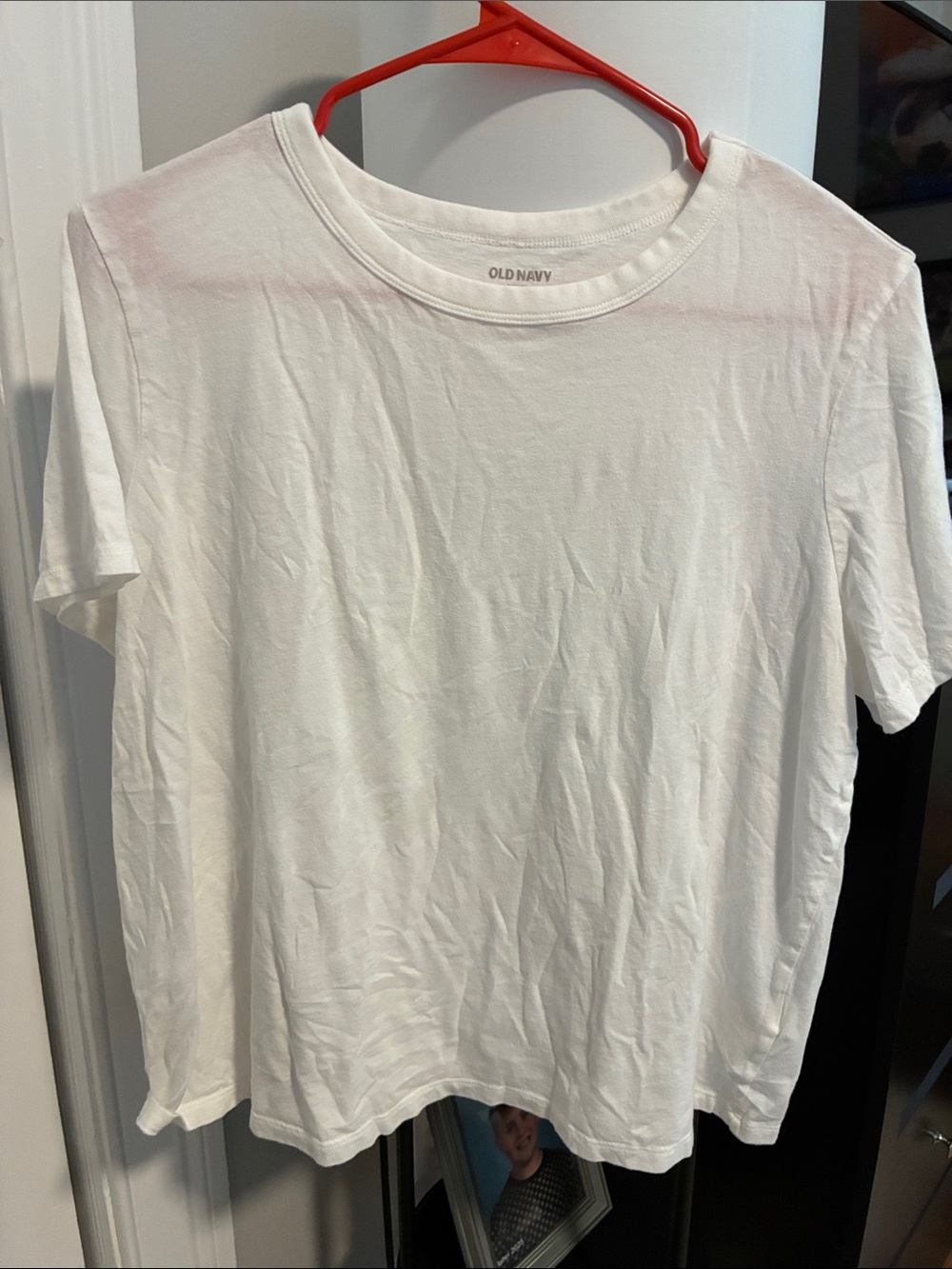 Old Navy White Short Sleeve Crew Neck Tee